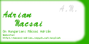 adrian macsai business card